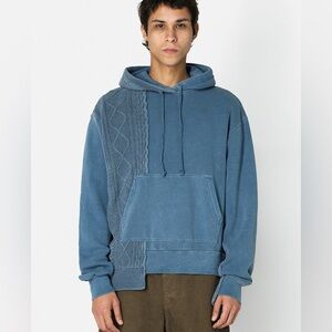 JOHN ELLIOTT Cable Knit Reconstructed Hoodie